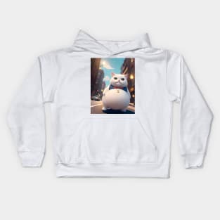 Selfie Fat cat - Modern digital art Kids Hoodie